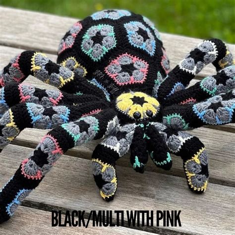 Handmade African Flower Crochet Spider Tarantula Soft Toy Etsy In