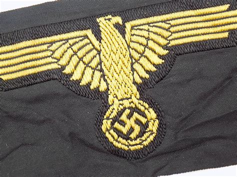 German Waffen Ss Em Tropical Sleeve Eagle Patch With Rzm Tag Damn