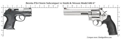 Beretta PX4 Storm Subcompact Vs Smith Wesson Model 686 6 Size