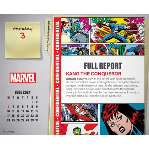 Calendario De Escritorio 2024 Marvel Dia Pagina Danilo