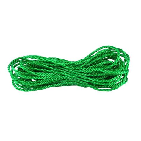 Everbilt 1 4 In X 50 Ft Green Twisted Polypropylene Rope 70101 The