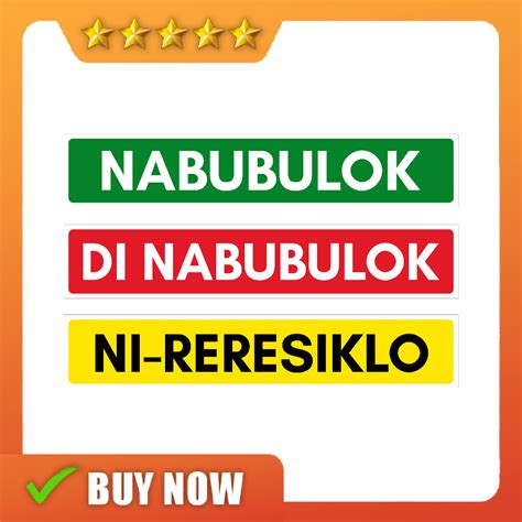 Nabubulok Di Nabubulok At Ni Reresiklo 3m Sticker Laminated