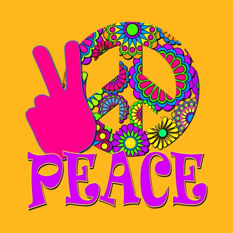 Hippie Peace Sign - Cool Peace Sign - T-Shirt | TeePublic