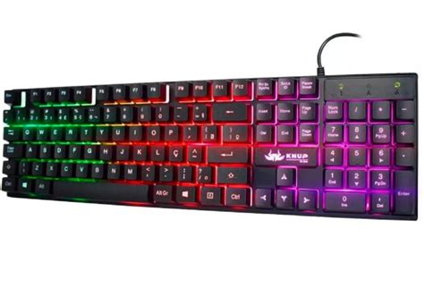 TECLADO USB KNUP GAMER C LED PRETO KP 2043 A Company Informatica