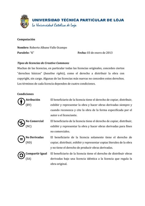 Licencias Creative Commons Atribuci N Pdf