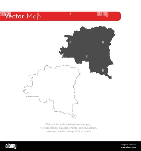 Vector Map Democratic Republic Of The Congo Isolated Vector