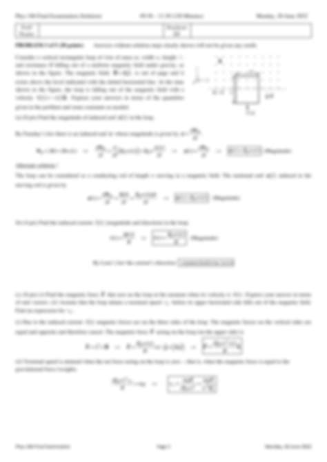 SOLUTION Phys 2 Final Solution Studypool