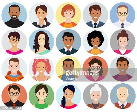 Cartoon People Avatar Icon Set High-Res Vector Graphic - Getty Images