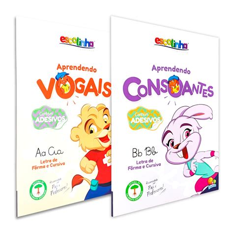 Kit Livros Aprendendo Vogais E Consoantes Atividades De Apoio