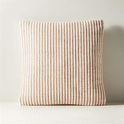 Cove Light Brown Jute And Cotton Throw Pillow Cover 18 Cb2