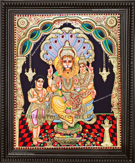 Lakshmi Narasimha Tanjore Paintings Balajitanjoreartgallery Tanjore