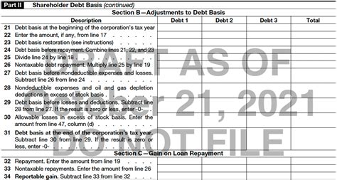 Formal Draft Of Proposed Form 7203 To Report S Corporation Stock And Debt Basis On Form 1040