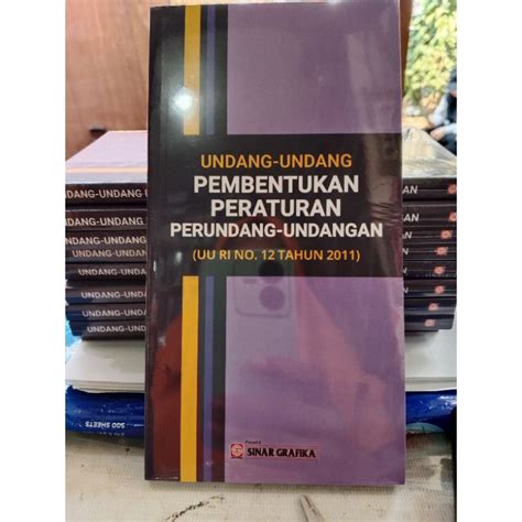 Jual Buku Undang Undang Pembentukan Peraturan Perundang Undangan Uu Ri