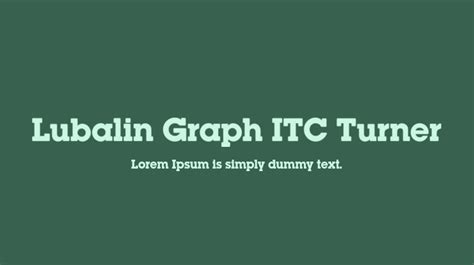 ITC Lubalin Graph Font