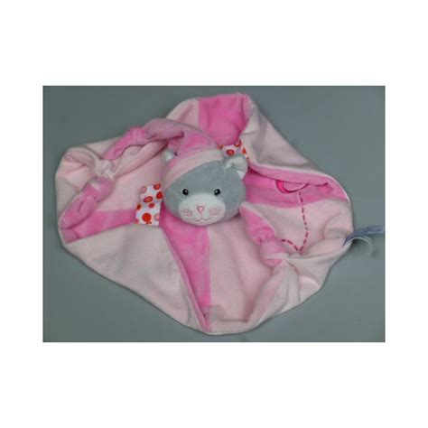 Acheter Doudou Plat Chat Rose Gipsy Pas Cher I Doudou B B Enfant