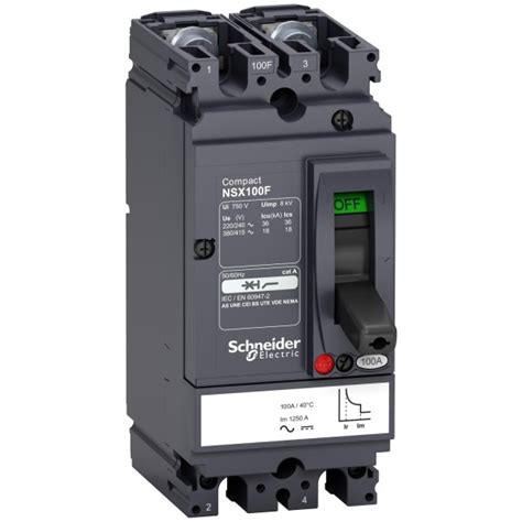 Circuit Breaker Compact NSX100F AC DC 18 KA At 415 VAC TMD Trip Unit