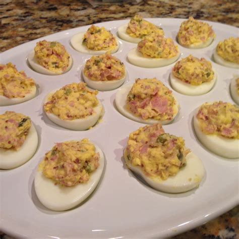 Smoked Ham Deviled Eggs