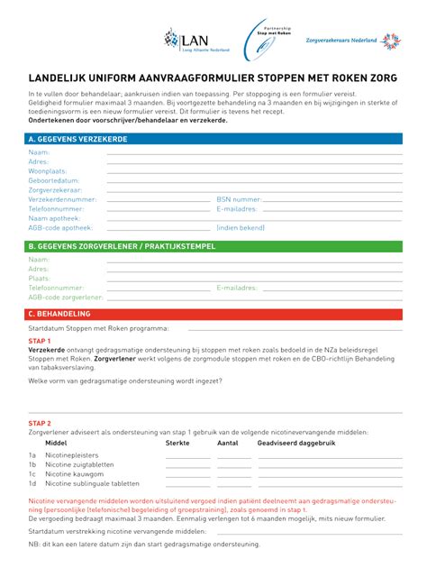 Fillable Online Menzis Landelijk Uniform Aanvraagformulier Stoppen Met