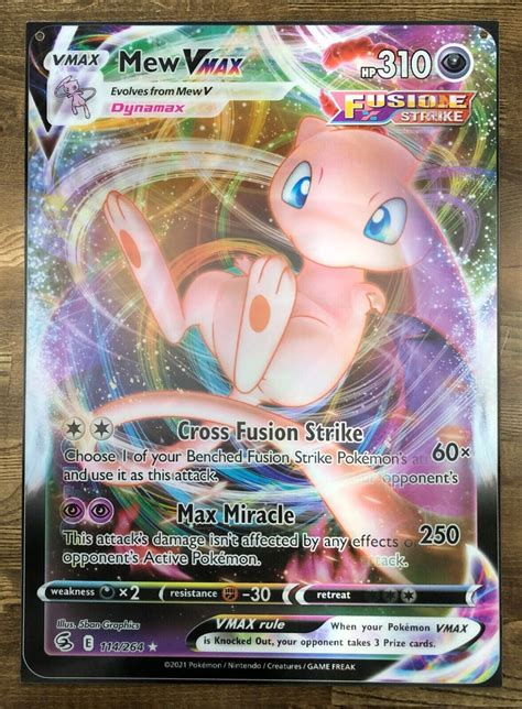 Mavin Pokémon 3D Lenticular Poster Mew and Gengar V Max Fusion Strike