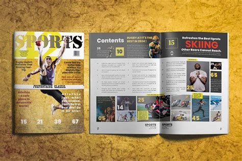 Sports Magazine Design Layout | Sports magazine design, Magazine layout ...