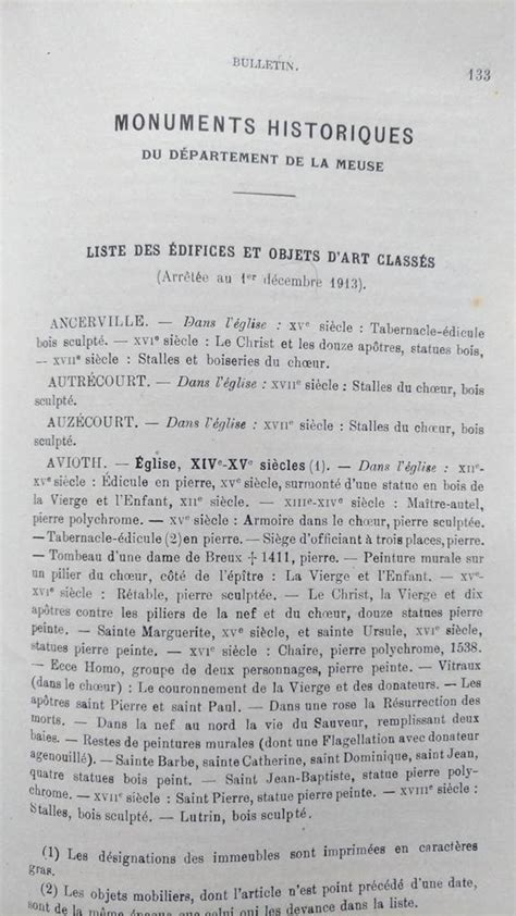 Liste des bâtiments historiques du département de la Meuse liste des