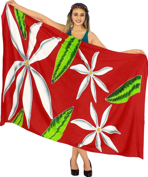 La Leela Women Sarong Beach Bikini Pareo Long Coverups Beachwear Wrap