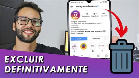 Como Excluir Instagram DEFINITIVAMENTE Pelo Celular YouTube