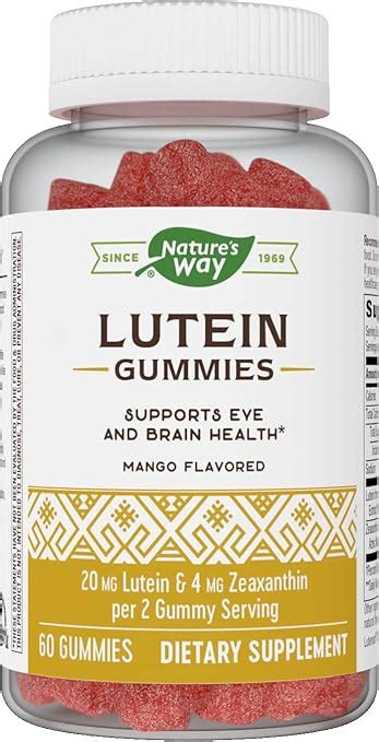 Nature S Way Lutein Gummies Supports Eye Health And Brain Function