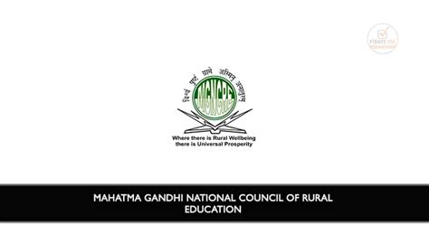 Mahatma Gandhi National Council Of Rural Education Invited Applications