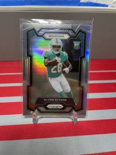 Panini Silver Prizm De Von Devon Achane Rookie Card Rc Miami