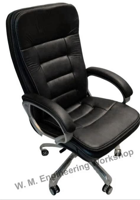 Leather High Back Boss Black Chair Fixed Arm At Rs In Jamuria