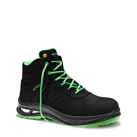 Elten Sicherheitsstiefel Stewart Xxg Pro Gtx Black Green Mid Esd S Hi