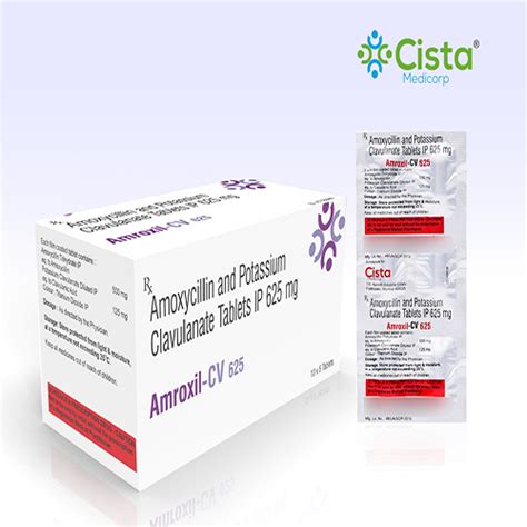 Amroxil Cv Tablet Amoxycillin Mg Clavulanic Mg