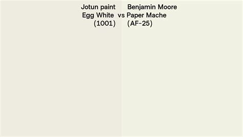 Jotun Paint Egg White Vs Benjamin Moore Paper Mache Af Side