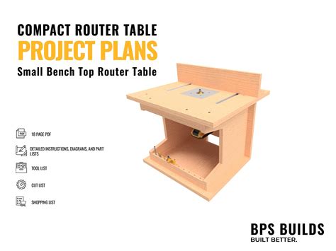 Compact Router Table Plan - Etsy