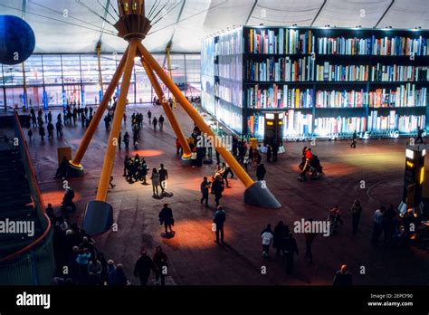 Visitors to the exhibition inside the Millennium Dome, Greenwich ...