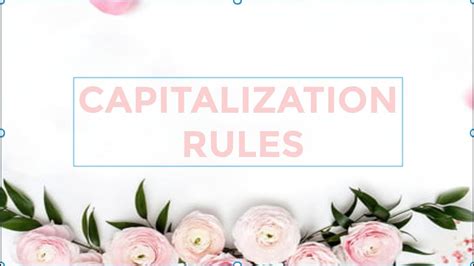 Capitalization Rules With Mints Youtube