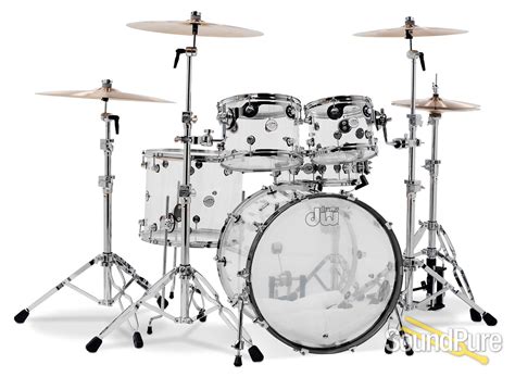 DW 5pc Design Series Clear Acrylic Drum Set | eBay