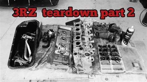 toyota  rz engine tear  part  dissembling  head rzturbo
