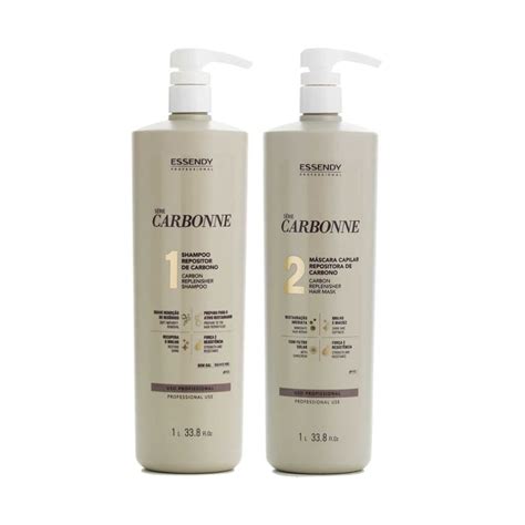 KIT CARBONNE PROFISSIONAL ESSENDY SHAMPOO E MASCARA 2 PRODUTOS