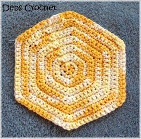 Crochet Hexagon Dishcloth FREE CROCHET PATTERN Craftorator