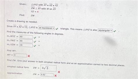 Solved Given Find Xyz With Xy Xz Yzyw⊥xy With W On