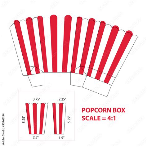 Template Popcorn Boxed And Packaging Stripes Design Vector Ps 10 And Hi