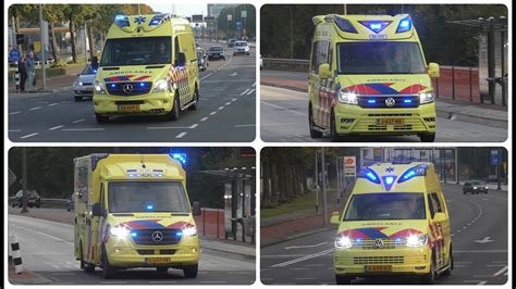 Luchthoorn Verschillende Ambulances Met Spoed In Groningen Youtube