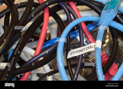 Ethernet Network Cables Stock Photo Alamy