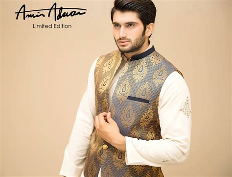 Amir Adnan Men Ceremony Kurtas Waist Coat Collection 2018 2019