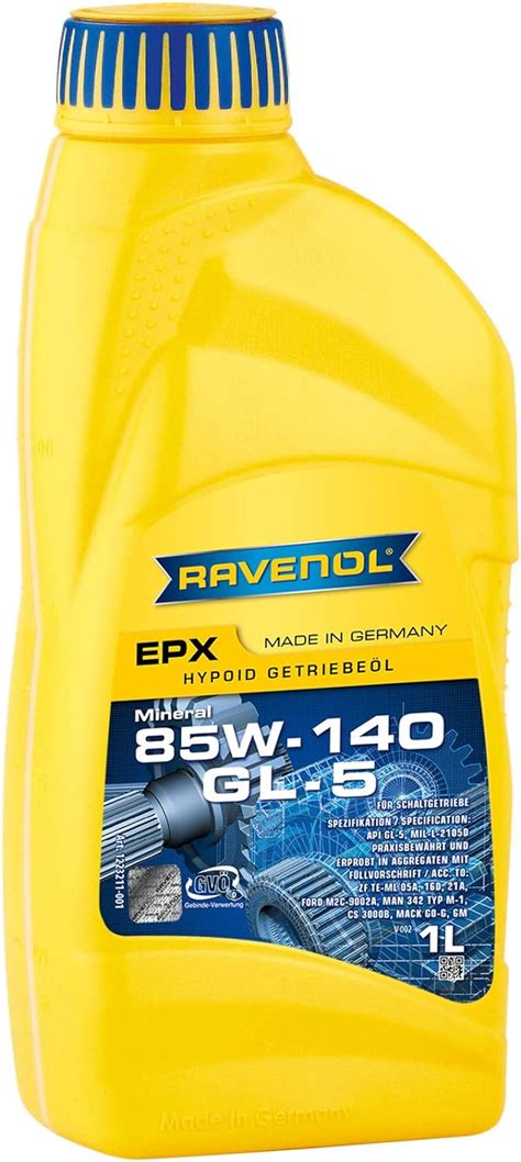 Amazon Fr Ravenol Huile De Transmission Epx Sae W Gl Litre