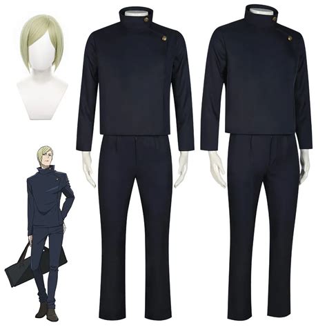 Nanami Kento Cosplay Wig Uniform Set: Full Anime Jujutsu Kaisen Costume ...