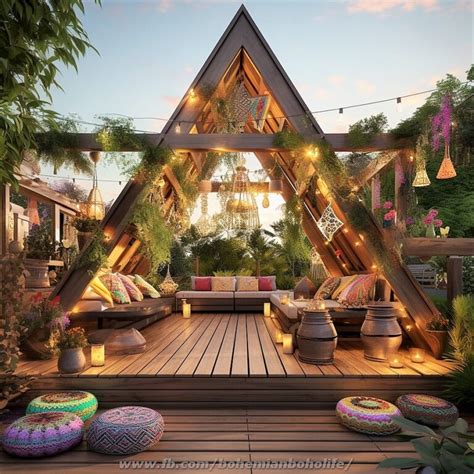 Garden Pergola And Gazebo Deck Ideas With Bohemian Style Decor