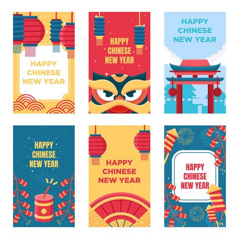 Chinese New Year Cards 1953323 Vector Art at Vecteezy